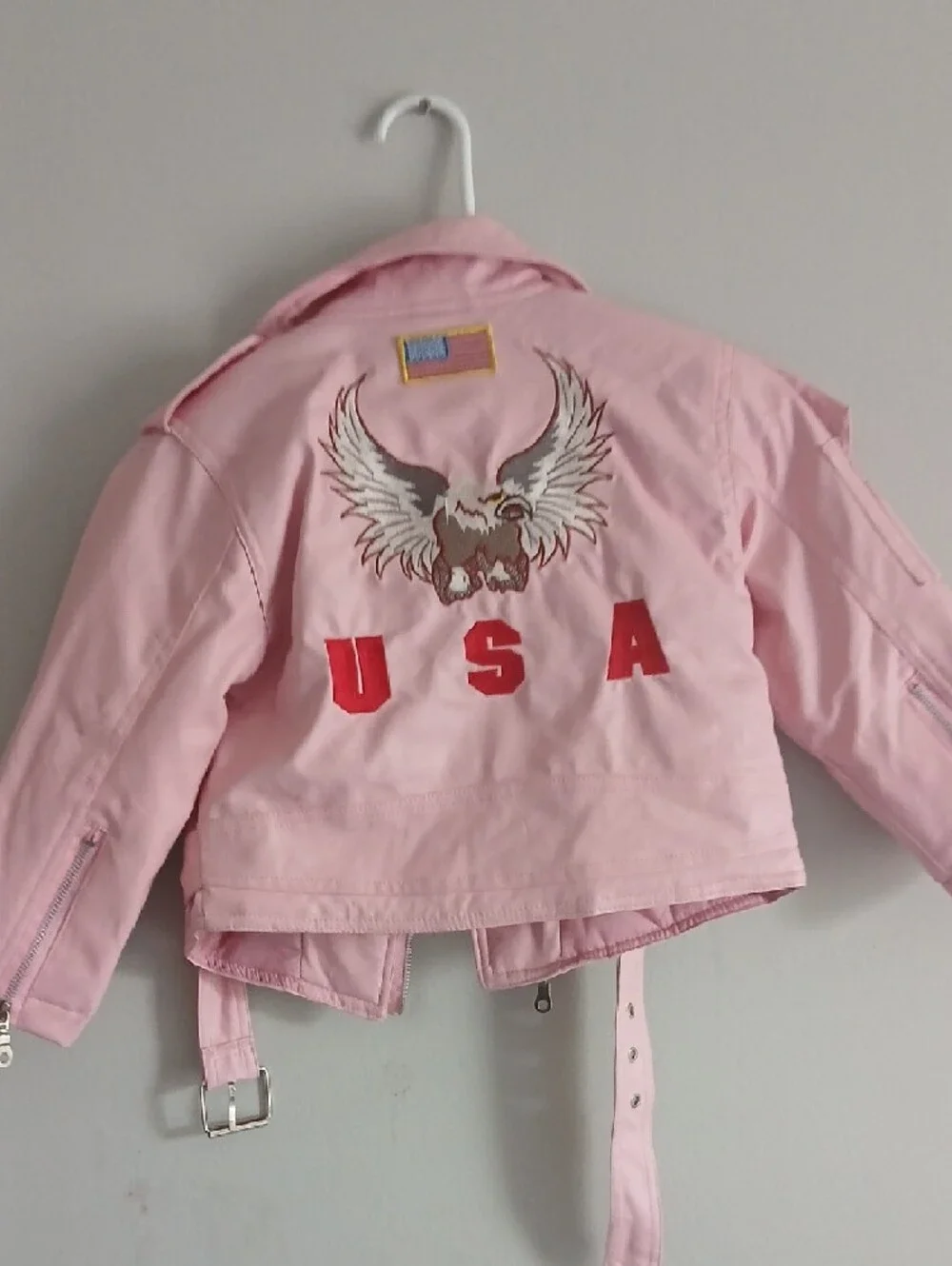 Girls' Pink Moto Jacket